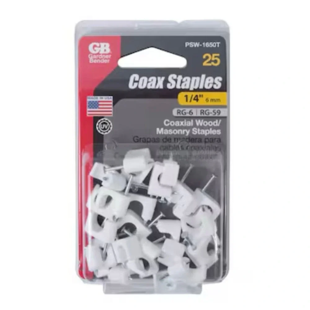 Gardner Bender 1/4-in Plastic Cable Staple 25 -Pack New